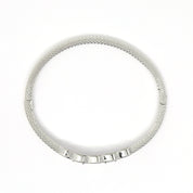 Silver Mother Of Pearl & Cubic Zirconia Bangle