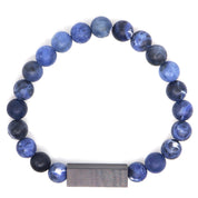 Sodalite & Stainless Steel Bracelet