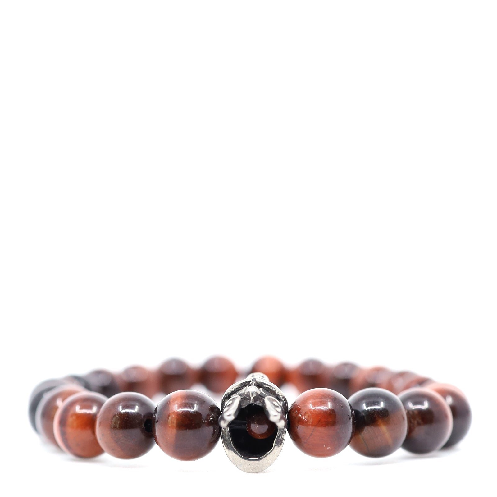 Spartan Helmet & Red Tiger's Eye Bracelet