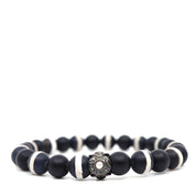 Onyx & Tibetan Agate Bracelet
