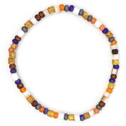 Brown, Blue & Orange Czech Picasso Bracelet