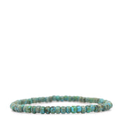 Turquoise, Brown & Beige Czech Picasso Bracelet