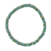 Turquoise, Brown & Beige Czech Picasso Bracelet