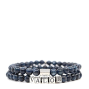 Blue Kyanite & Sterling Silver Valor Word Bracelet