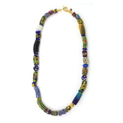African Recycled Glass Bead Multi Colour Necklace