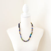 African Recycled Glass Bead Multi Colour Necklace