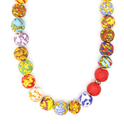 Multi Colour African Recycled Glass Beaded Necklace