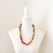 Multi Colour African Recycled Glass Beaded Necklace