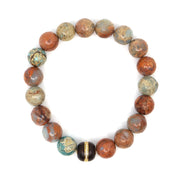 African Opal & Wood Bracelet