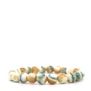 Natural Brown Green Mother Of Pearl Bracelet
