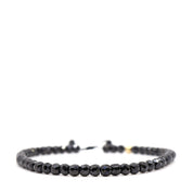 Black Cubic Zirconia & 14K Solid Gold Bracelet