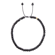 Black Cubic Zirconia & 14K Solid Gold Bracelet