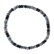 Black, Grey & Metallic Czech Picasso Bracelet
