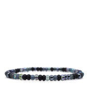 Black, Grey & Metallic Czech Picasso Bracelet