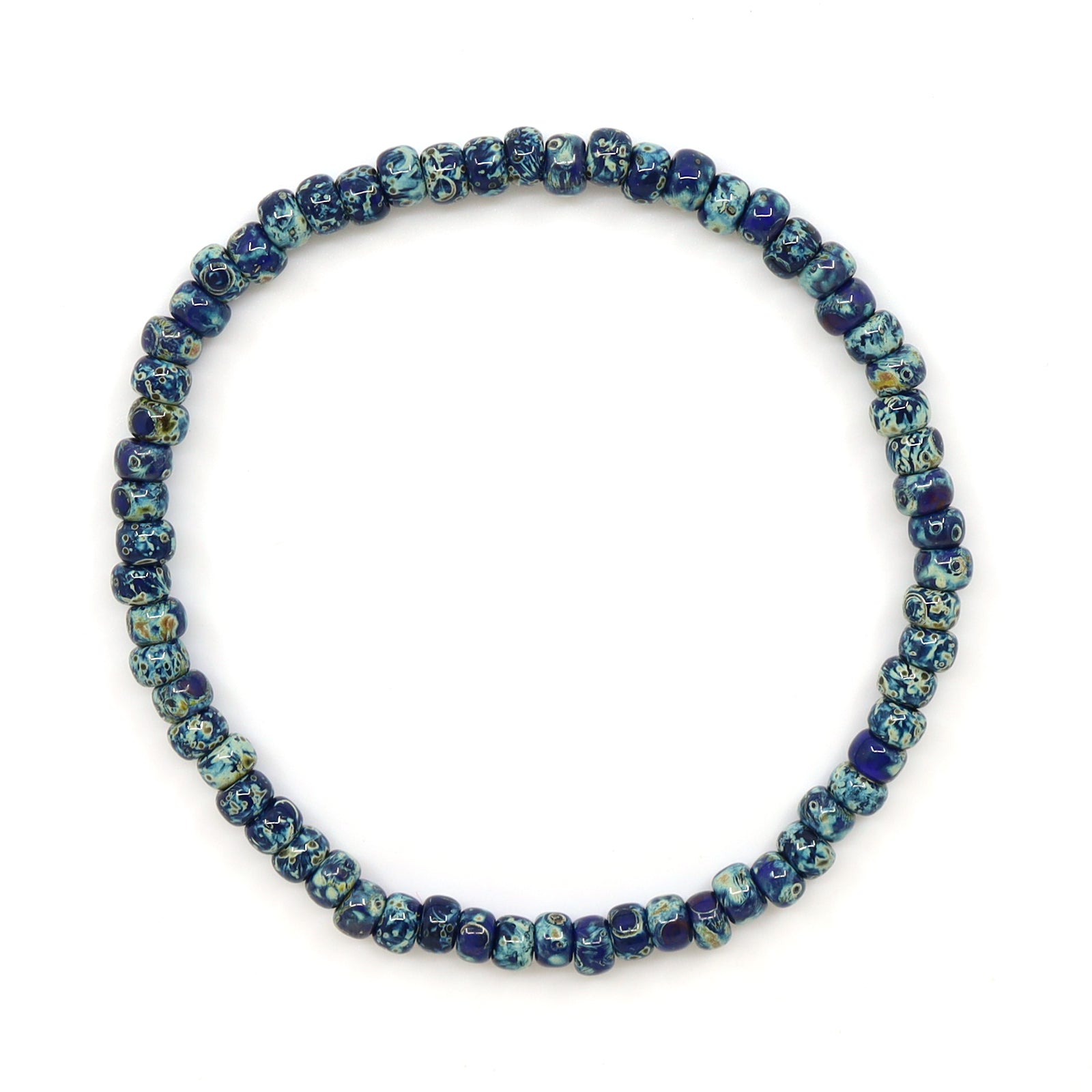 Blue & Green Picasso Czech Bracelet