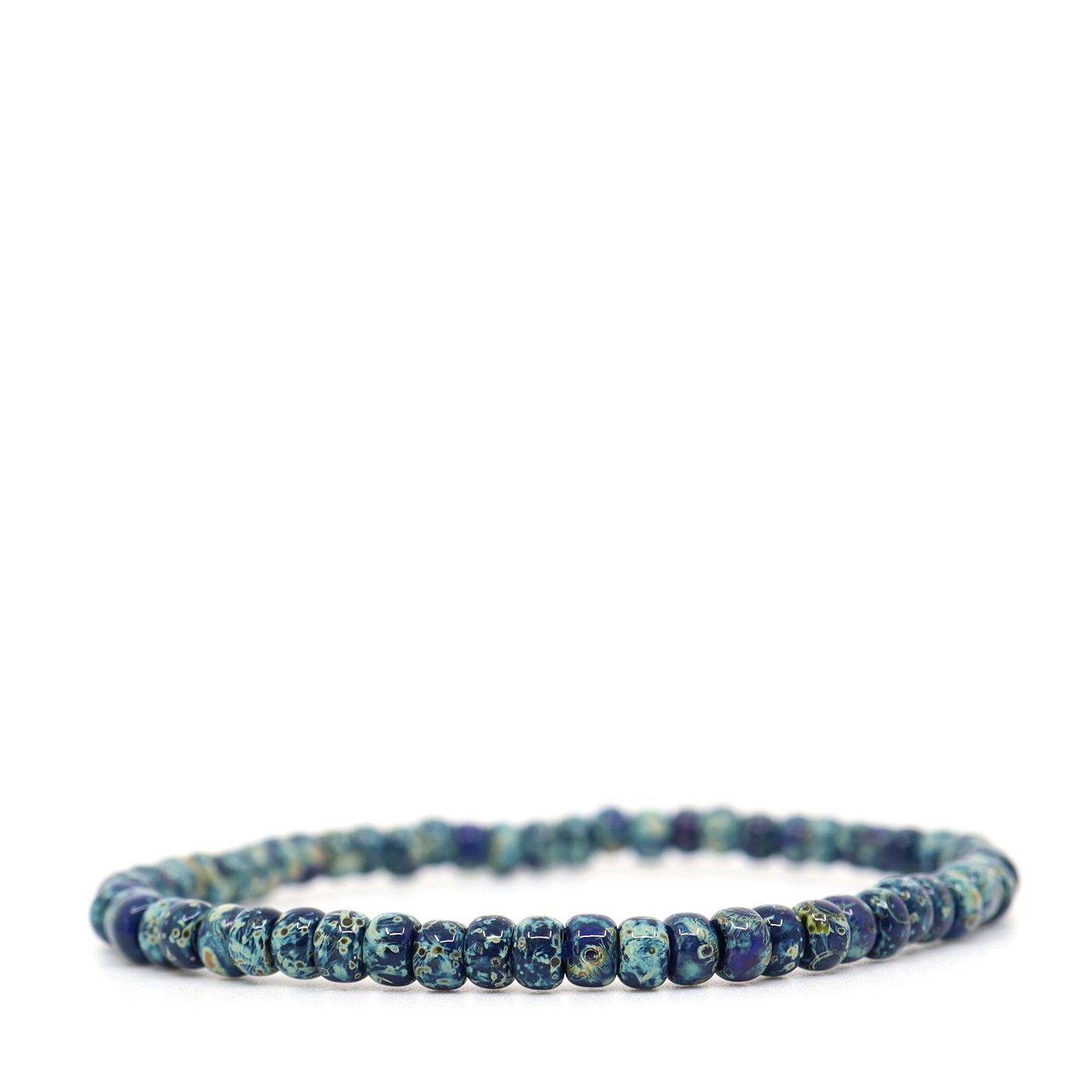 Blue & Green Picasso Czech Bracelet