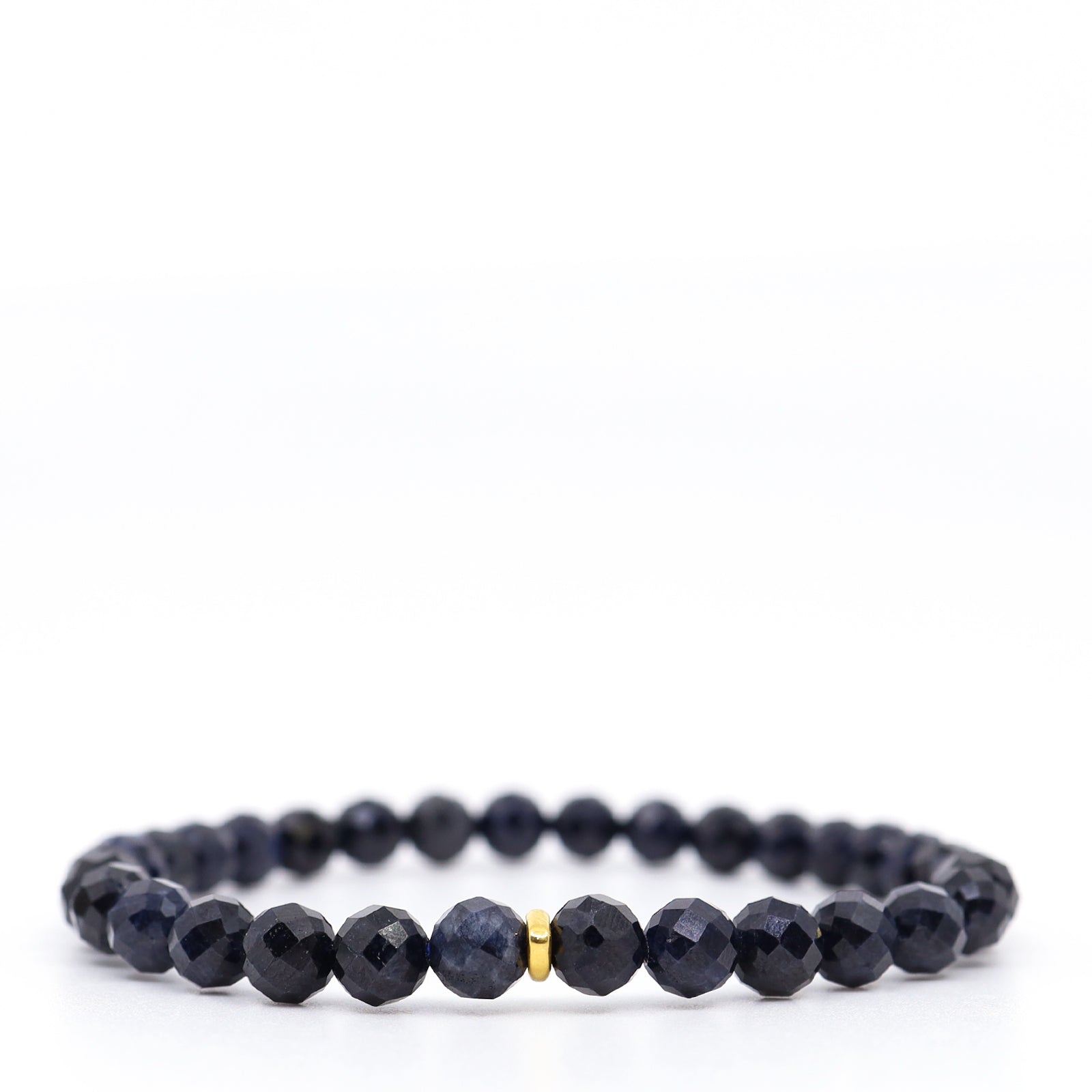 Blue Sapphire & 24K Pure Gold Bracelet