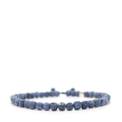 Blue Sponge Coral & Sterling Silver Bracelet