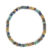 Blue, Yellow & Beige Czech Picasso Bracelet