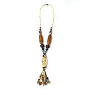 Carved Bone Statement Necklace