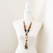 Carved Bone Statement Necklace