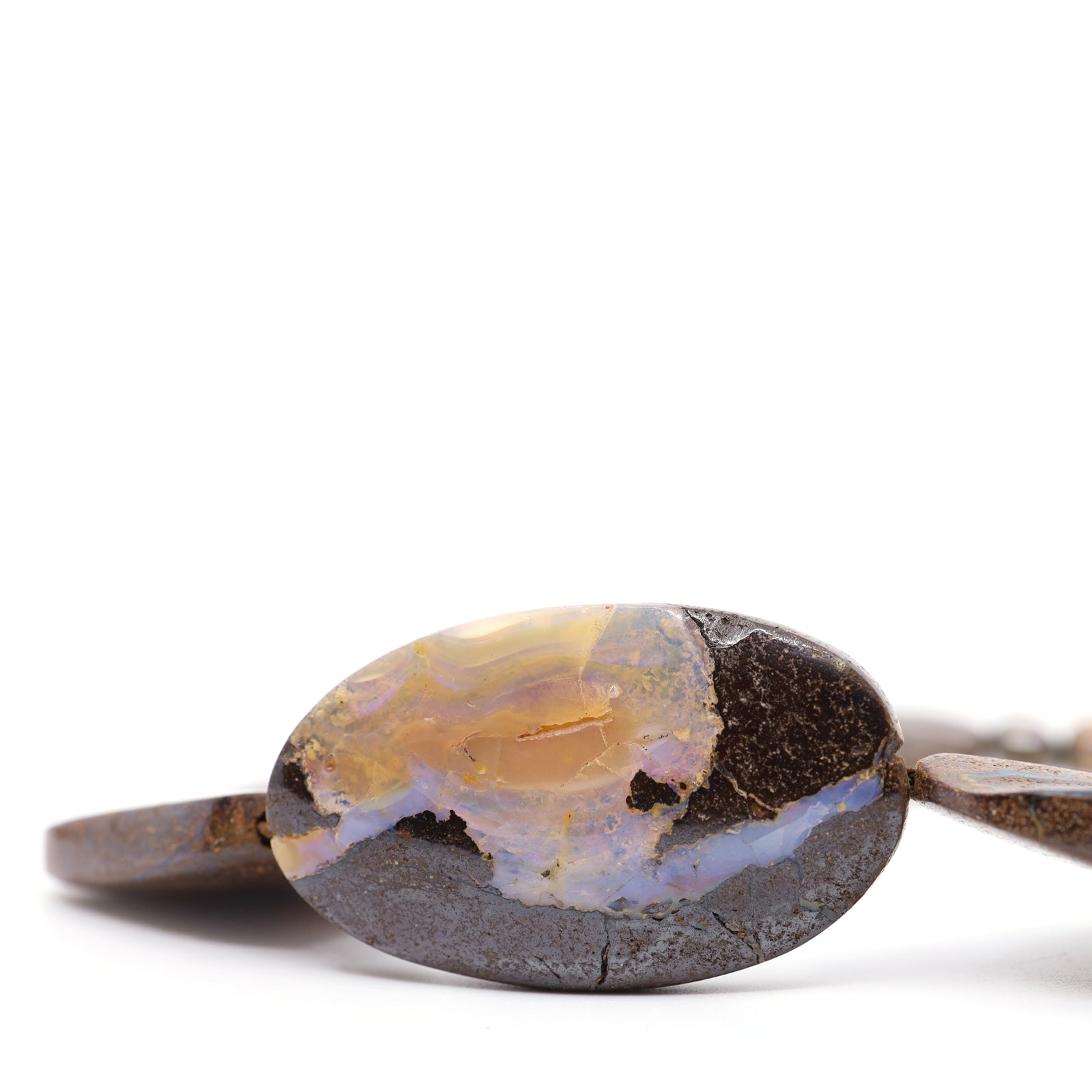 Australian Boulder Opals & Brown Freshwater Pearls Necklace