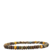 Brown, Yellow & Blue Czech Picasso Bracelet