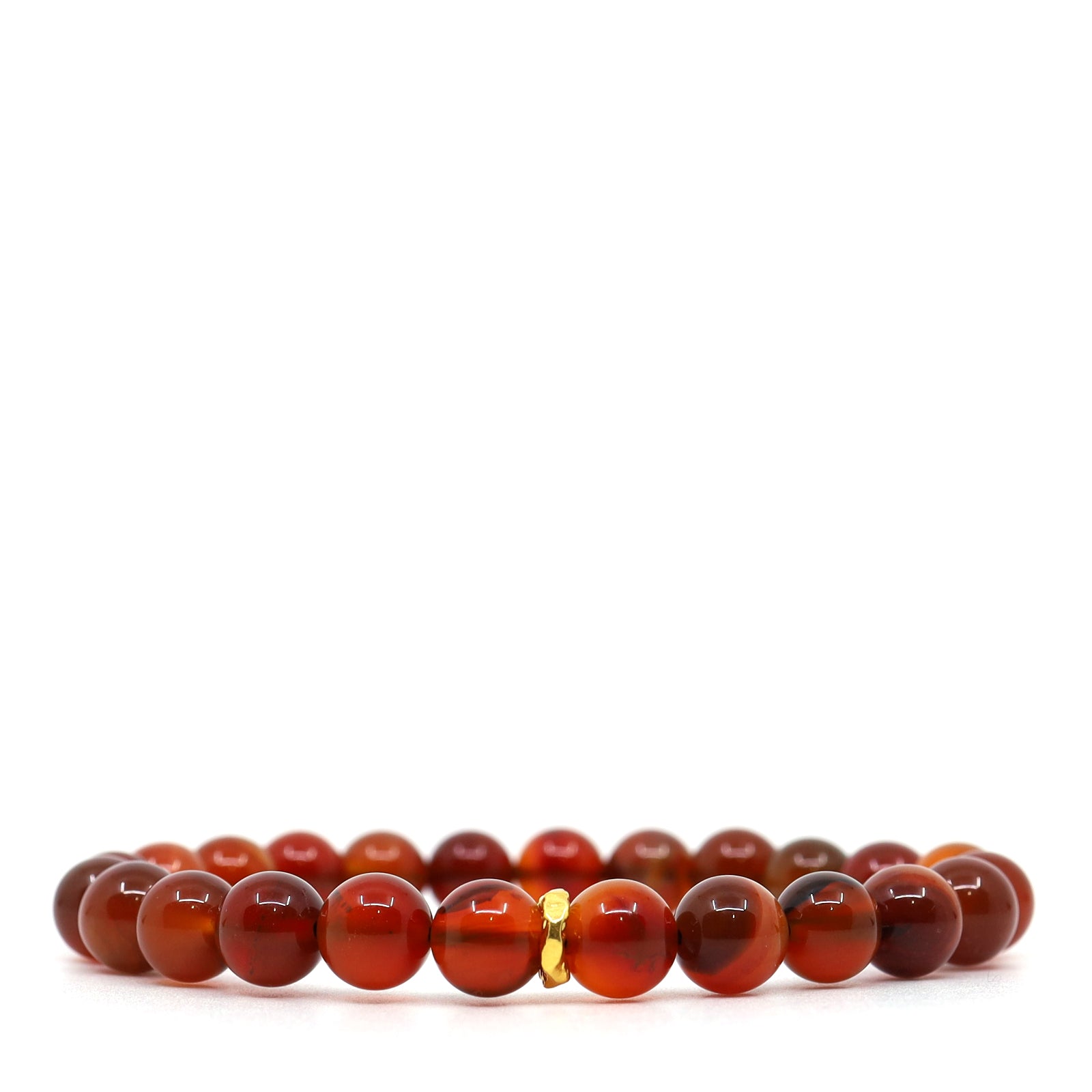 Carnelian & 24K Pure Gold Bracelet