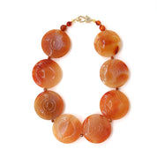 Carnelian & Hessonite Garnet Statement Necklace