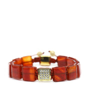 Carnelian Square Bracelet