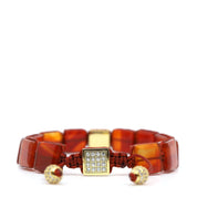 Carnelian Square Bracelet