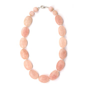 Carved Rose Quartz & Freshwater Pearls Necklace