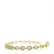 Gold Cable Link Bangle