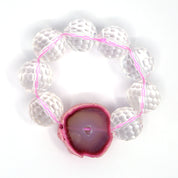 Clear Quartz & Pink Agate Bracelet