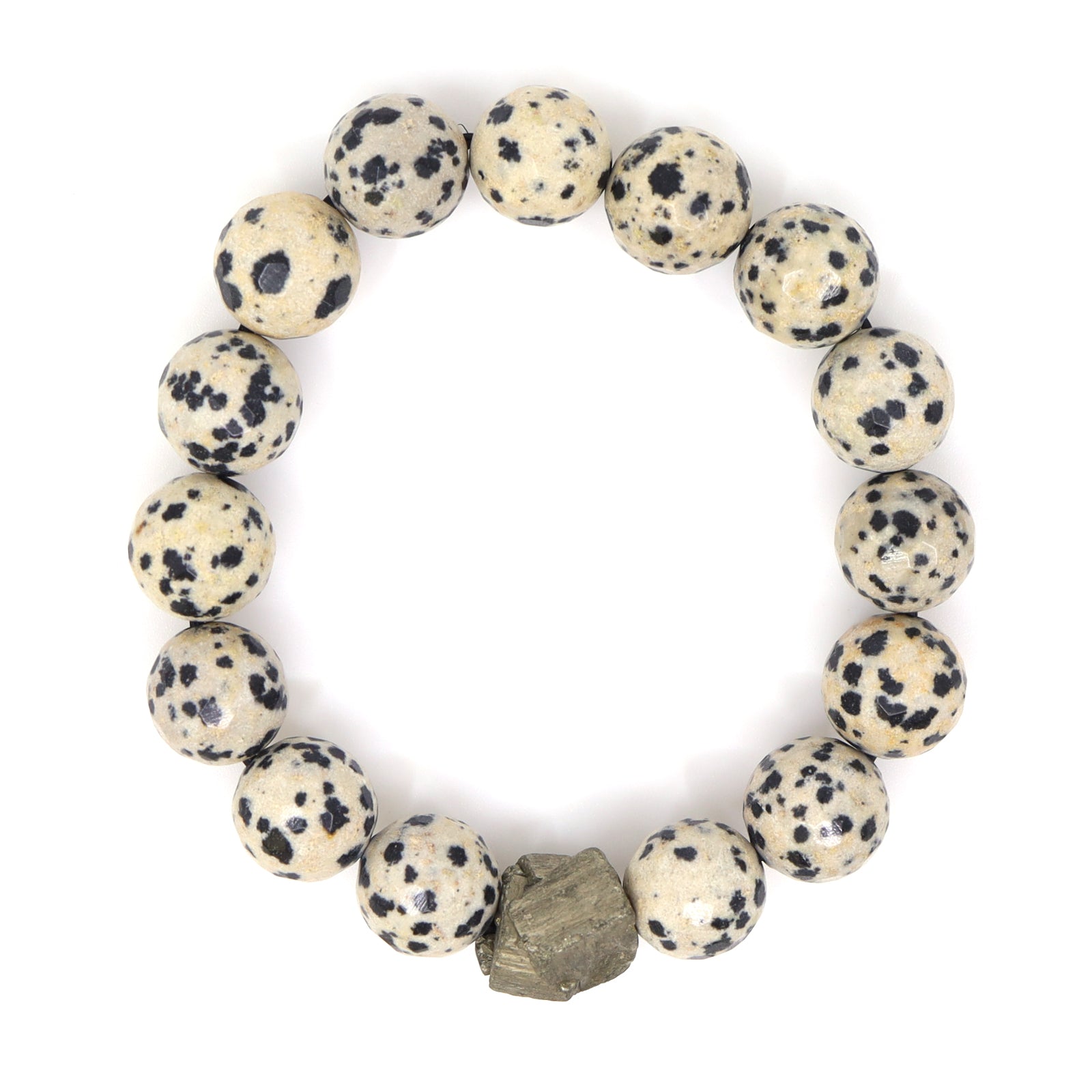 Dalmatian Jasper & Pyrite Bracelet