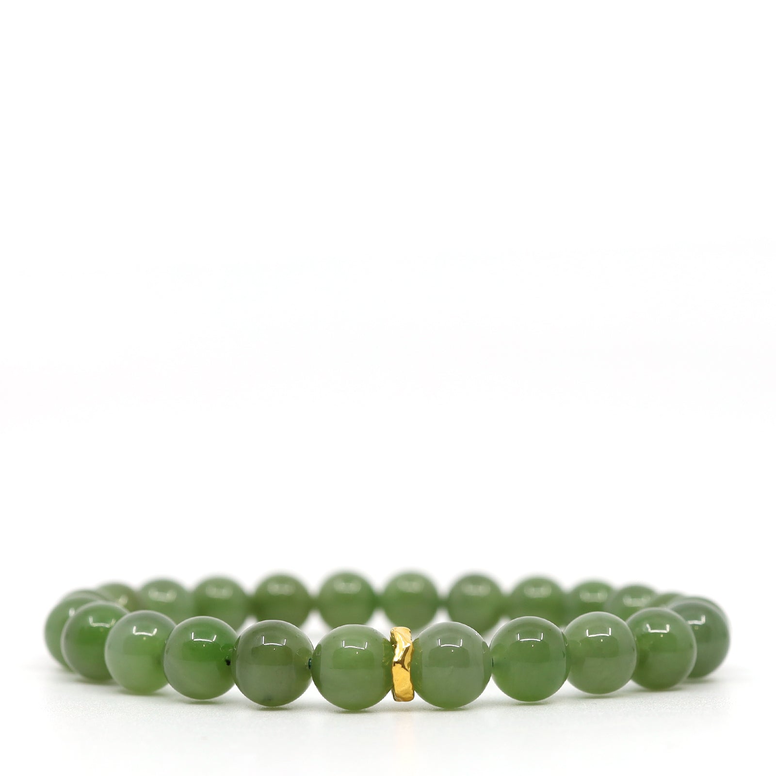 Green Jade & 24K Pure Gold Bracelet