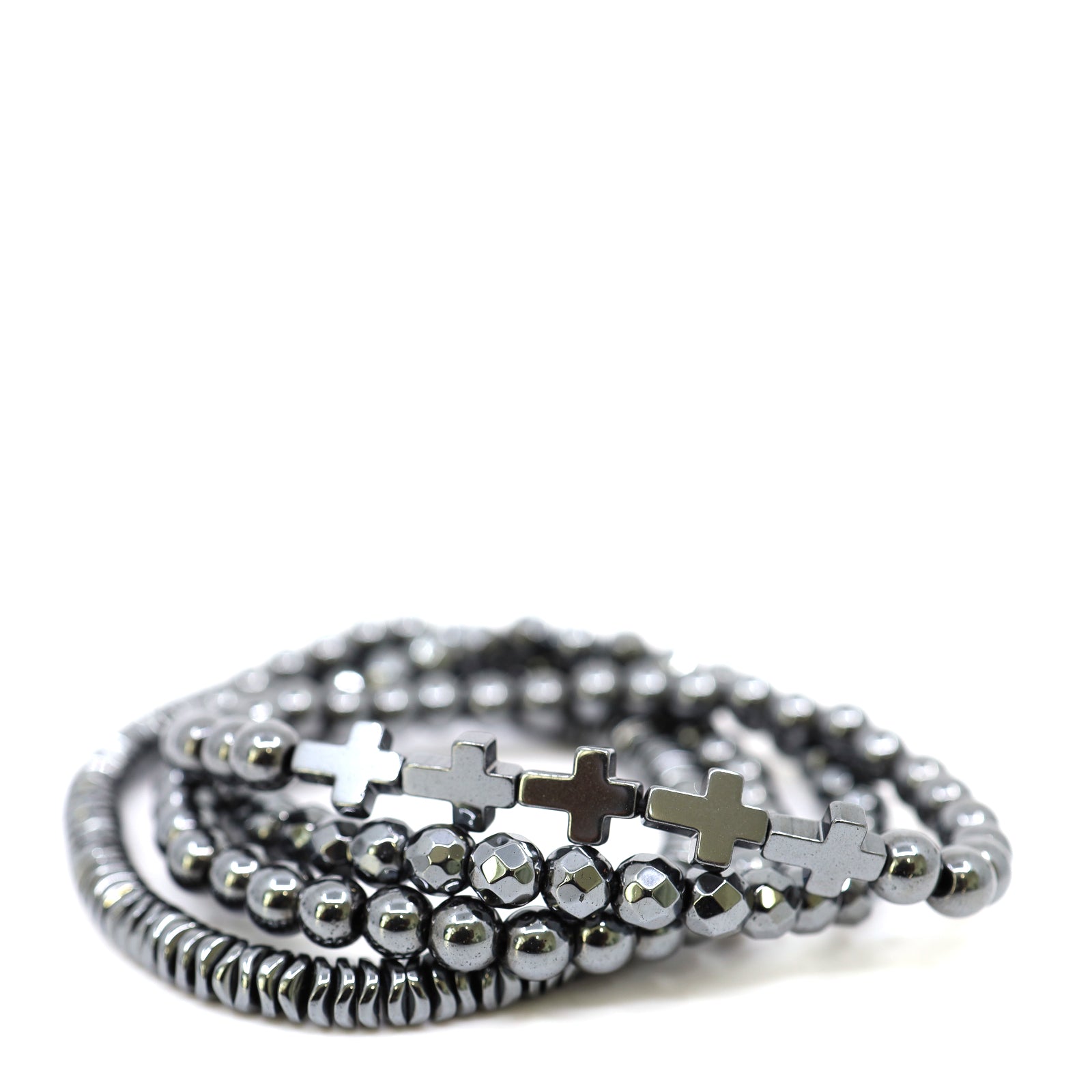 Gunmetal Hematite Bracelet Set