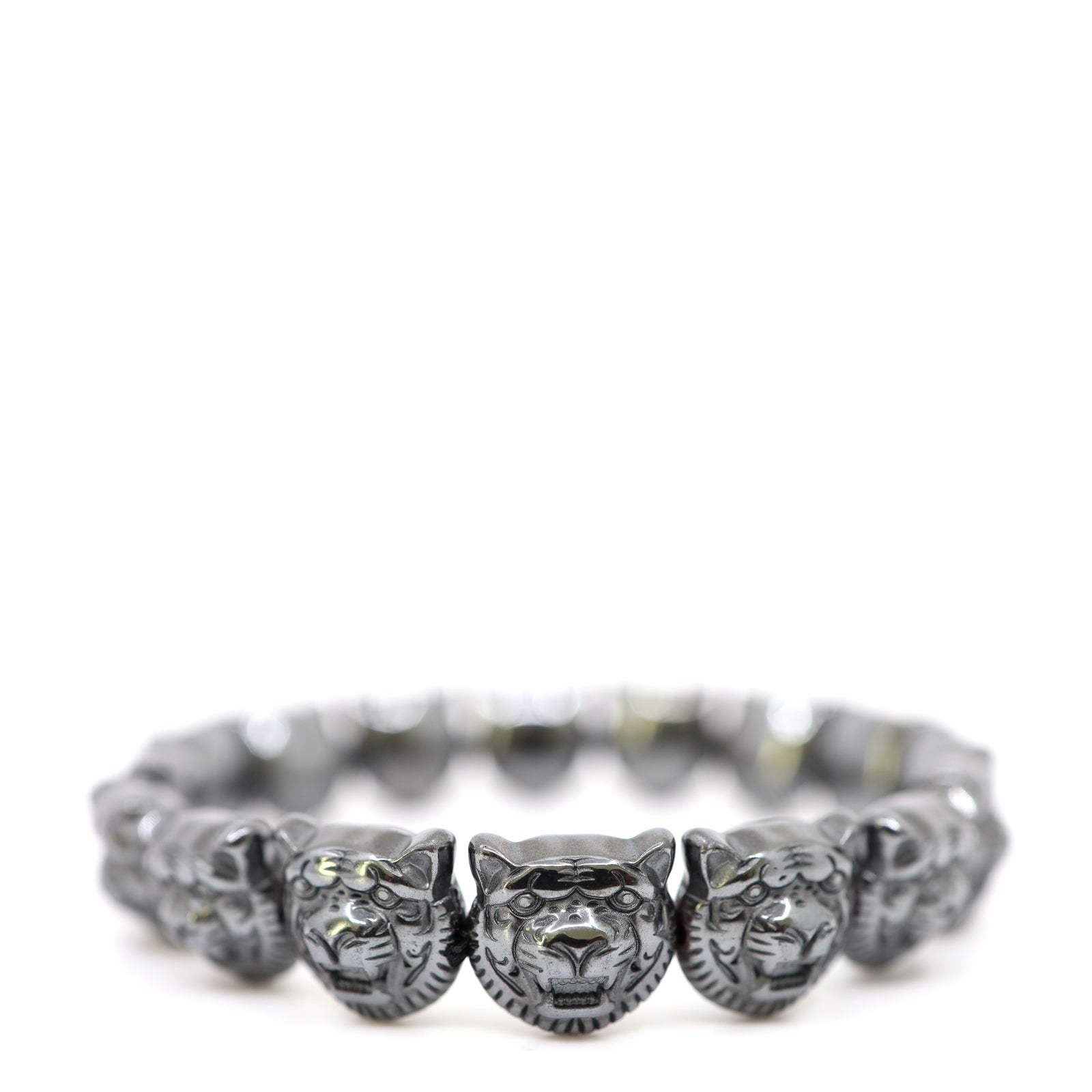 Lion Dark Grey Hematite Bracelet Set