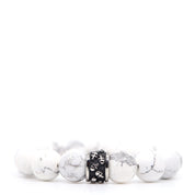 White Howlite & Skull Bracelet