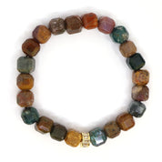 Indian Agate & Cubic Zirconia Bracelet