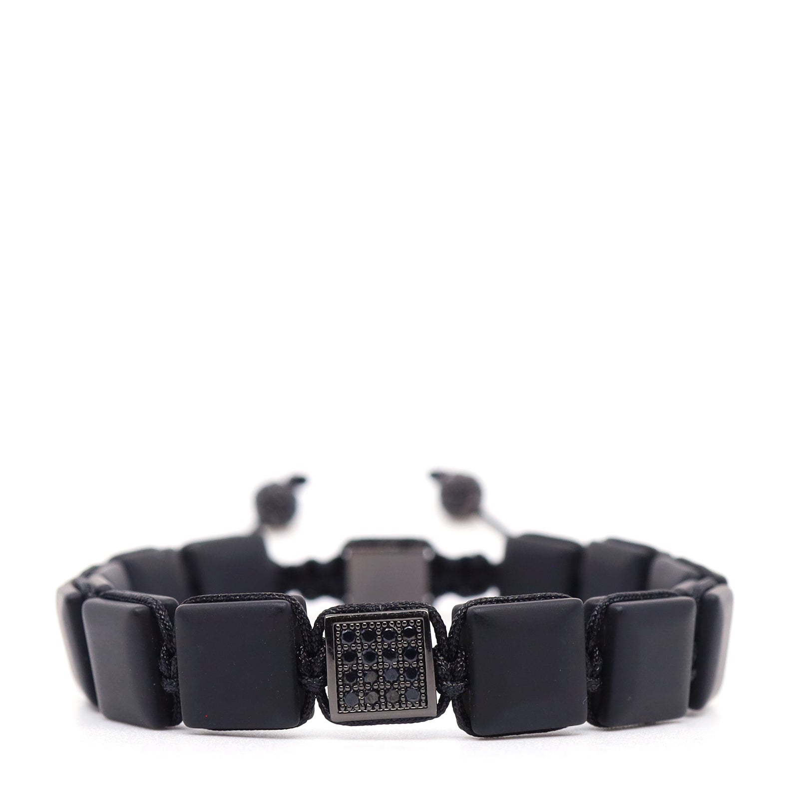 Matte Black Onyx Square Bracelet