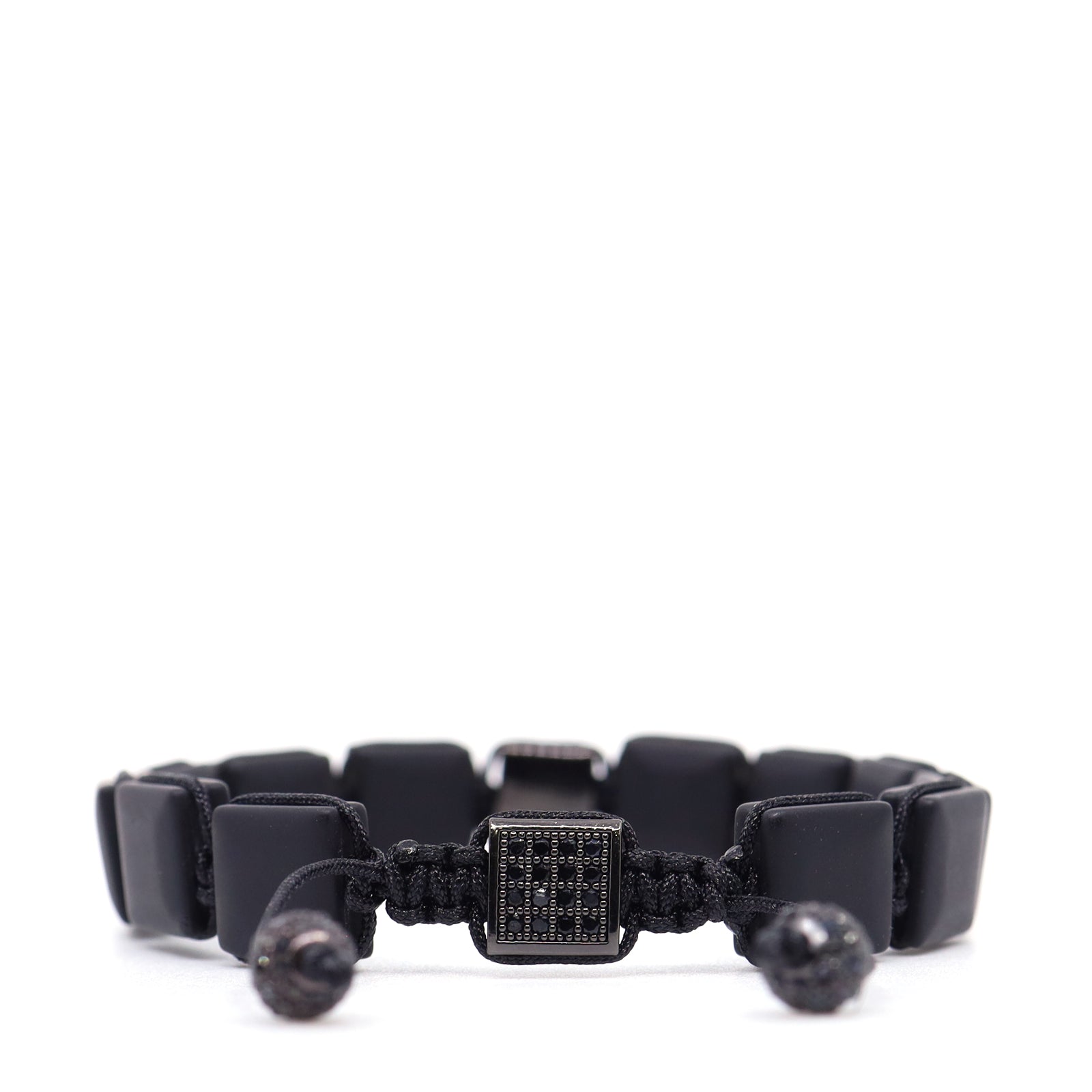 Matte Black Onyx Square Bracelet