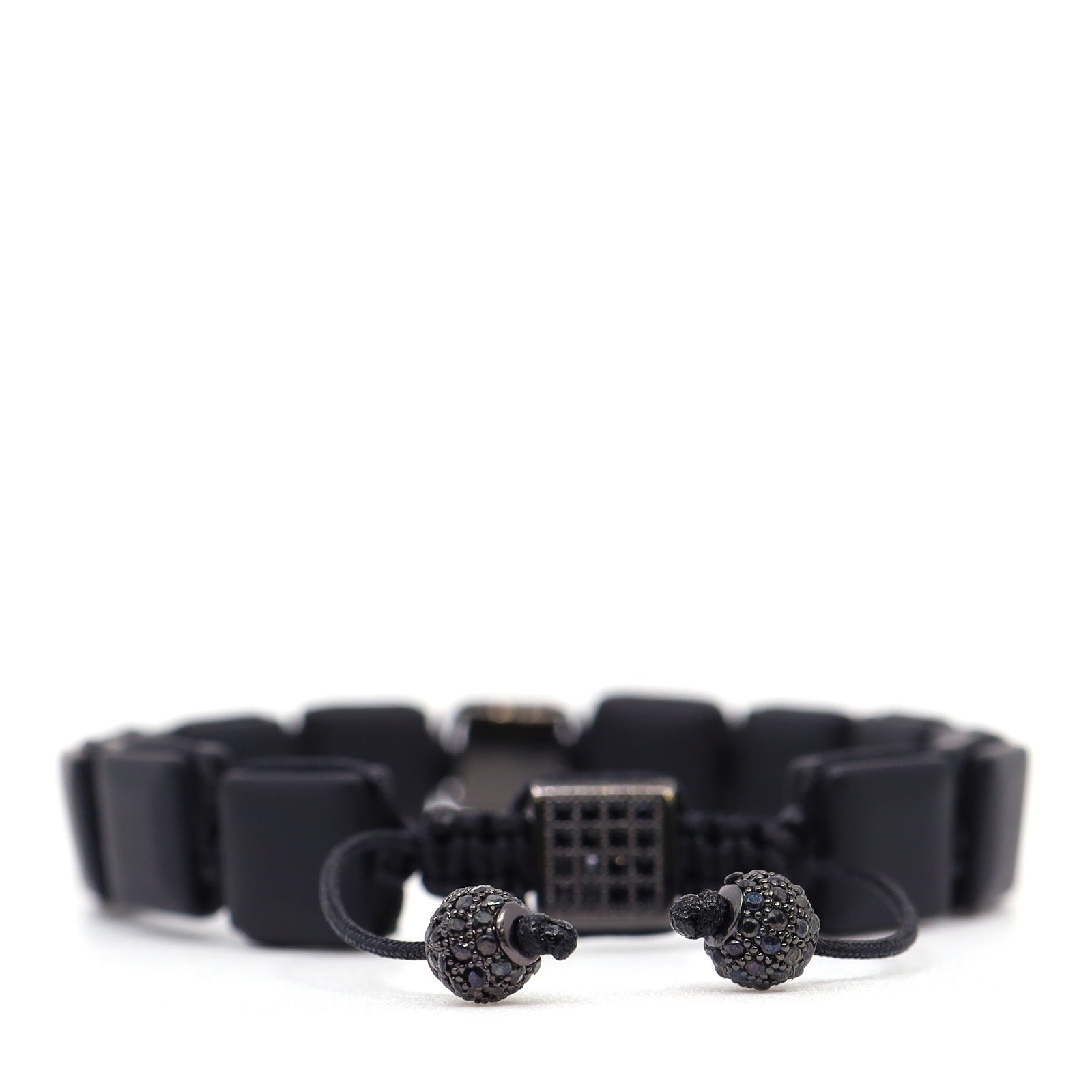 Matte Black Onyx Square Bracelet