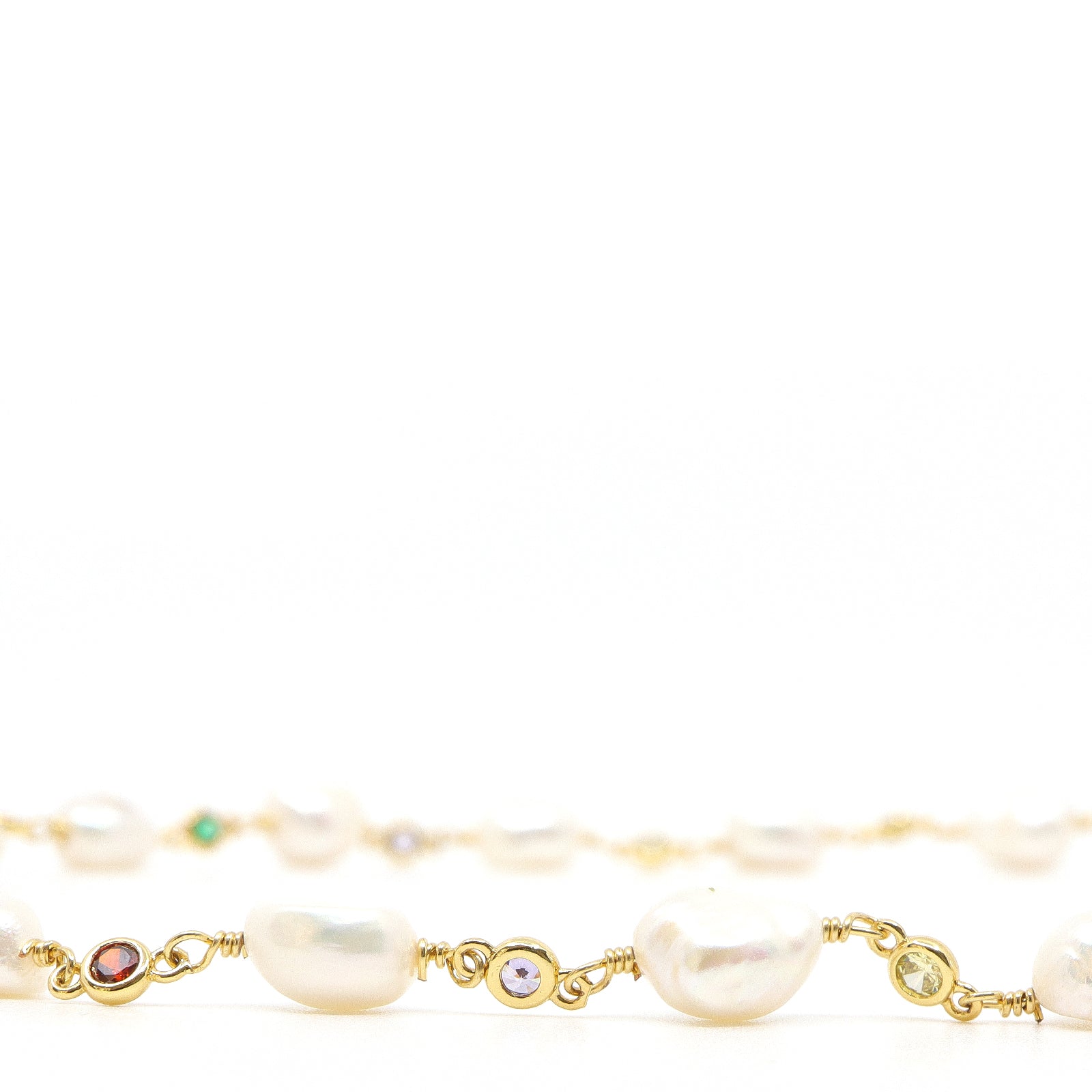 Freshwater Pearls & Cubic Zirconia Necklace