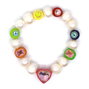 Freshwater Pearls & Multicoloured Gems Bracelet