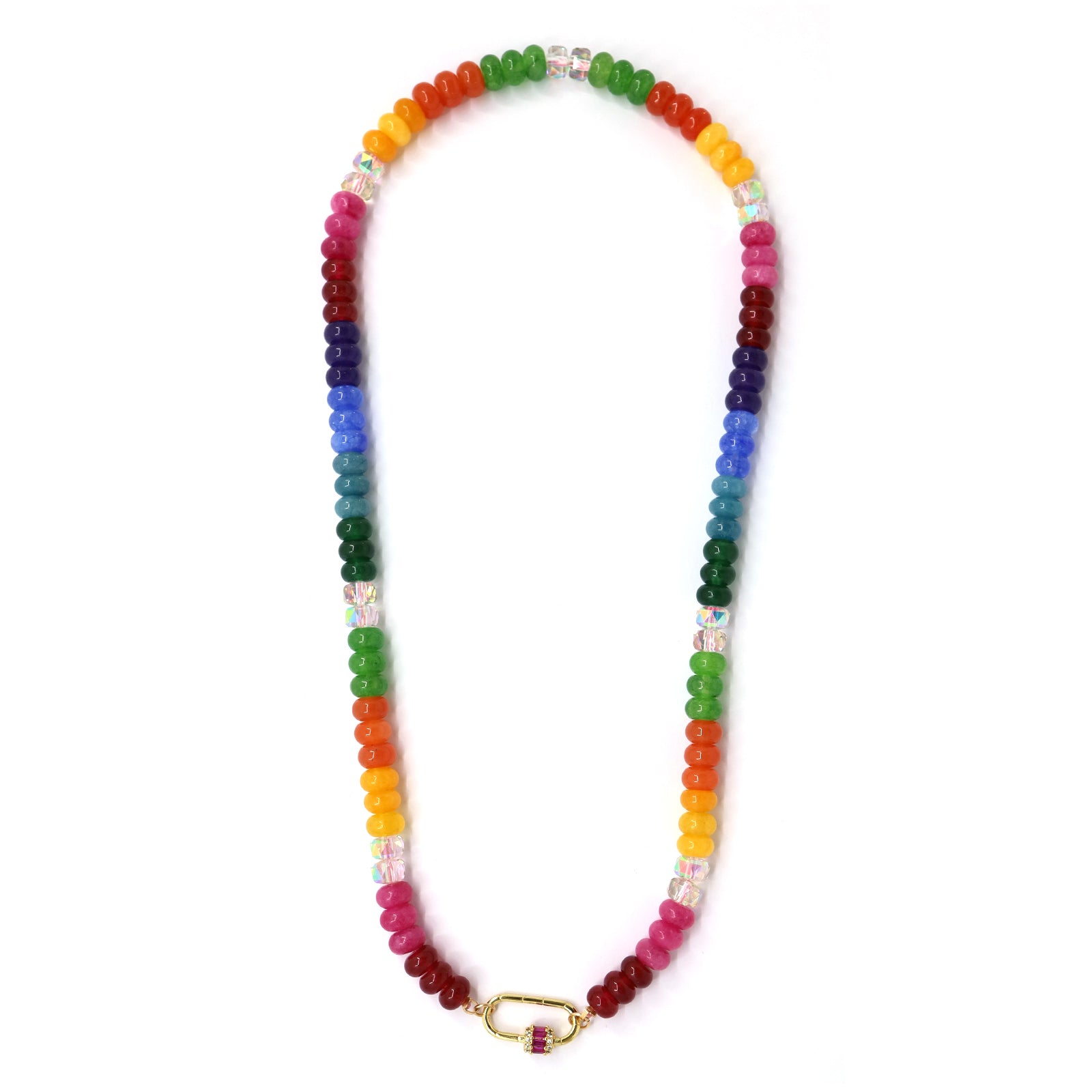 Rainbow Gemstones & Crystals Necklace
