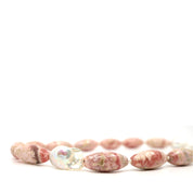 Rhodochrosite & Freshwater Pearls Necklace