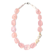Madagascan Rose Quartz & Freshwater Pearls Necklace