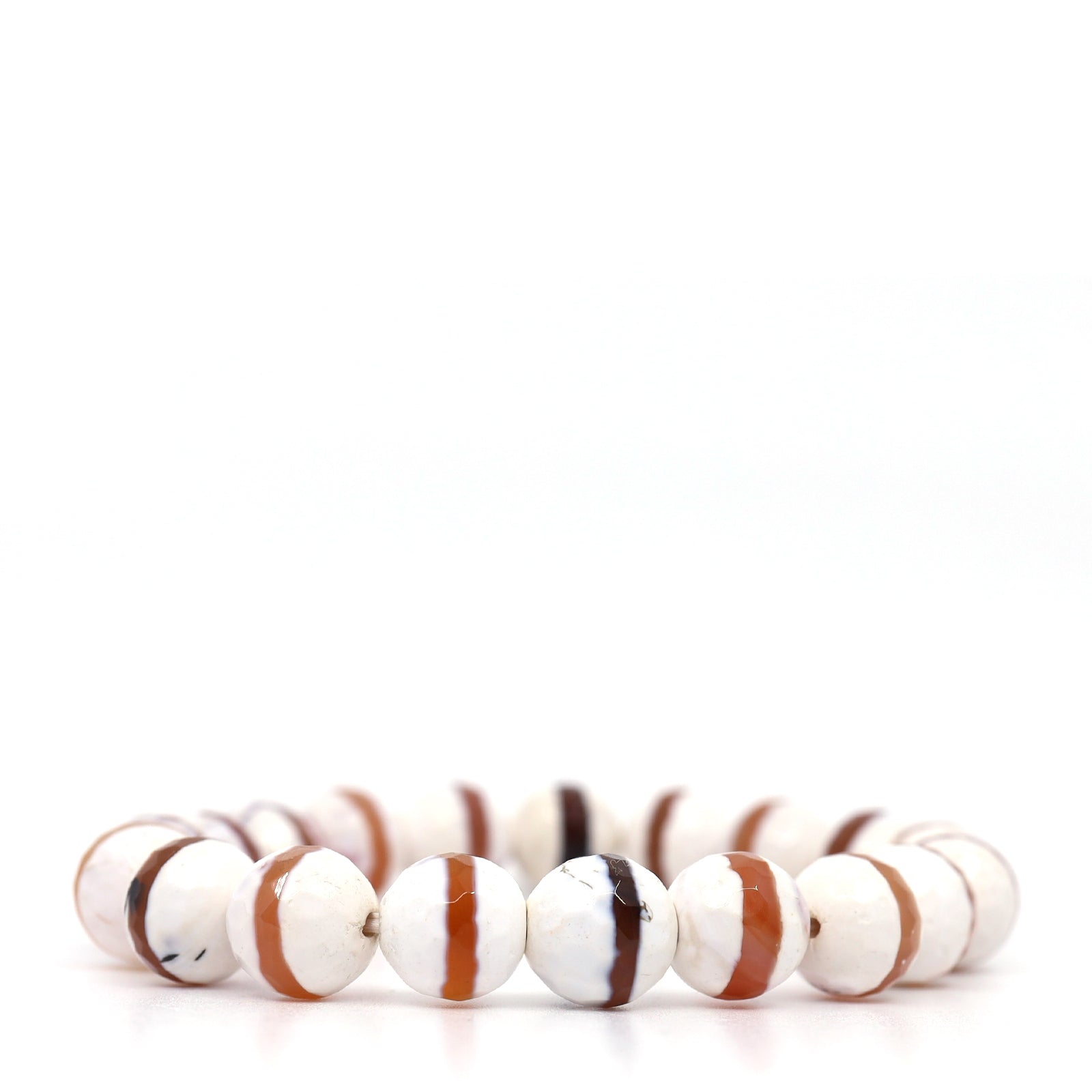 Rustic Orange Tibetan Agate Bracelet Set