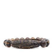 Smoky Quartz & Tibetan Agate Bracelet